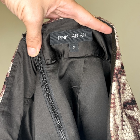 Pink Tartan Faux Snake Pattern Mini Skirt - Picture 3 of 3